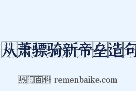 从萧骠骑新帝垒造句是什么意思的图片